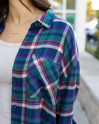 Grace & Lace | Soft Brushed Spring Plaid Shirt | Jewel Plaid