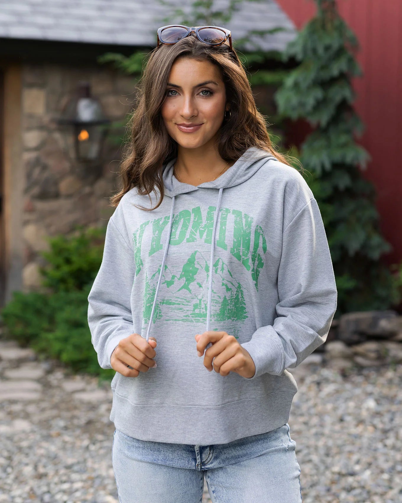 FINAL SALE* Grace & Lace, Wyoming Graphic Hoodie