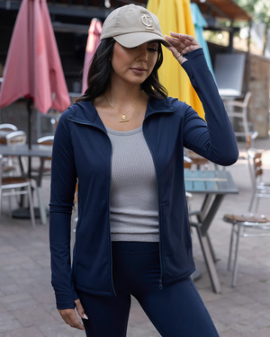 *NEW* Grace & Lace | Best Athletic Zip Up Jacket | Navy