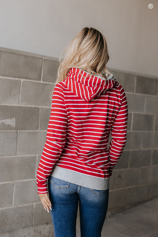 Ampersand | Doublehood Sweatshirt | Peppermint Stripe