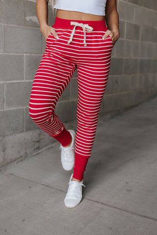 Ampersand | New & Improved Joggers | Peppermint Stripe