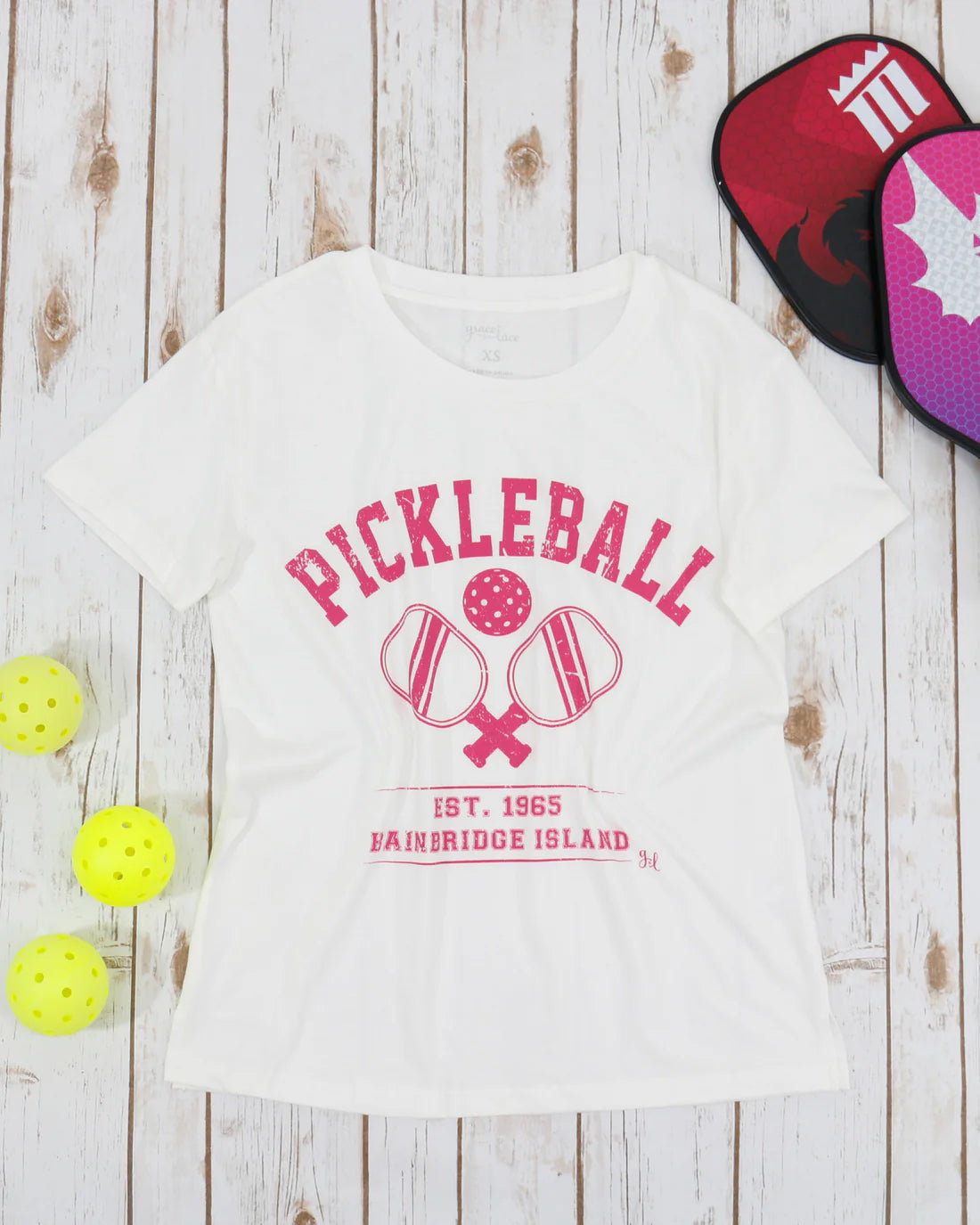 *FINAL SALE* Grace & Lace | Vintage Fit Any Day Graphic Tee | Pickleball